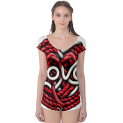 Love Rope Cartoon Boyleg Leotard  by Bedest