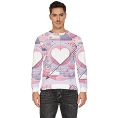 Heart Love Minimalist Design Men s Fleece Sweatshirt by Bedest