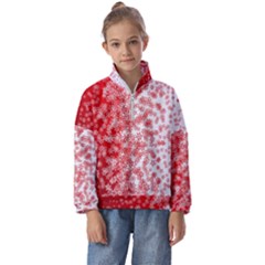 Christmas New Year Snowflake Deer Kids  Half Zip Hoodie by Ndabl3x