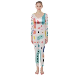 Abstract Seamless Colorful Pattern Long Sleeve Catsuit by Ndabl3x