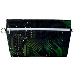 Circuits Circuit Board Green Technology Handbag Organizer by Ndabl3x