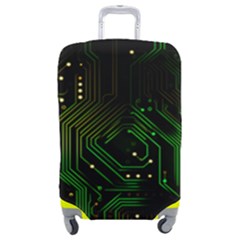 Circuits Circuit Board Green Technology Luggage Cover (medium) by Ndabl3x