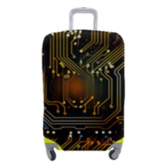 Circuits Circuit Board Orange Technology Luggage Cover (small) by Ndabl3x