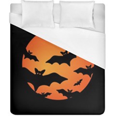 Halloween Bats Moon Full Moon Duvet Cover (california King Size) by Cendanart