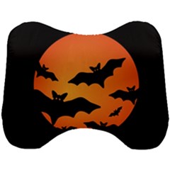 Halloween Bats Moon Full Moon Head Support Cushion by Cendanart