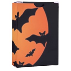 Halloween Bats Moon Full Moon Playing Cards Single Design (rectangle) With Custom Box by Cendanart