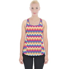 Zigzag Pattern Seamless Zig Zag Background Color Piece Up Tank Top by Ket1n9