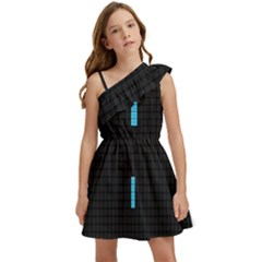 Tetris Game Kids  One Shoulder Party Dress by Cendanart