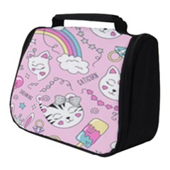 Beautiful Cute Animals Pattern Pink Full Print Travel Pouch (small) by Grandong