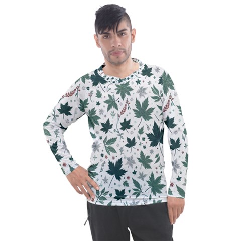 Leaves Nature Bloom Men s Pique Long Sleeve T-shirt by Bedest