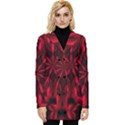 Kaleidoscope Template Red Abstract Button Up Hooded Coat  View1