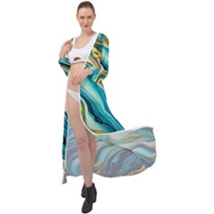 Painting Liquid Water Maxi Chiffon Beach Wrap by Grandong