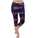 Colorful Sound Wave Set Lightweight Velour Capri Yoga Leggings View1