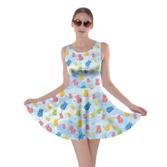 Cute Bear Light Blue Candy Skater Dress by CoolDesigns