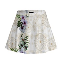 Mocha Hawaii Mini Flare Skirt by CoolDesigns