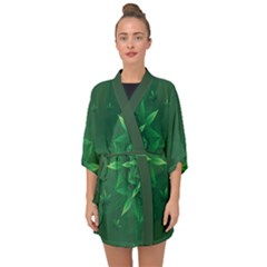 Marijuana Leaves Green Half Sleeve Chiffon Kimono by CoolDesigns