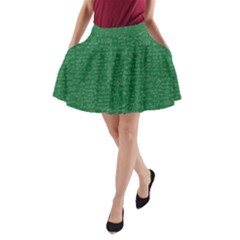 Mathematics Formula Forest Green A-line Pocket Skirt by CoolDesigns