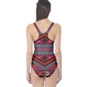 Pink Tribal Athletic One Piece Swimsuit View2