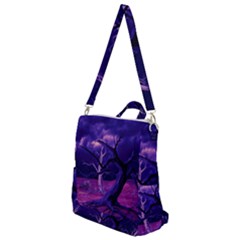 Forest Night Sky Clouds Mystical Crossbody Backpack by Bedest