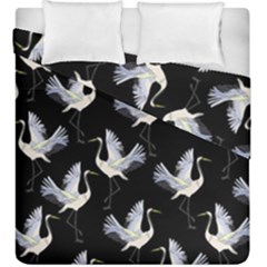 Crane Pattern Bird Animal Duvet Cover Double Side (king Size) by Bedest