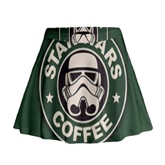 Stormtrooper Coffee Mini Flare Skirt by Cendanart