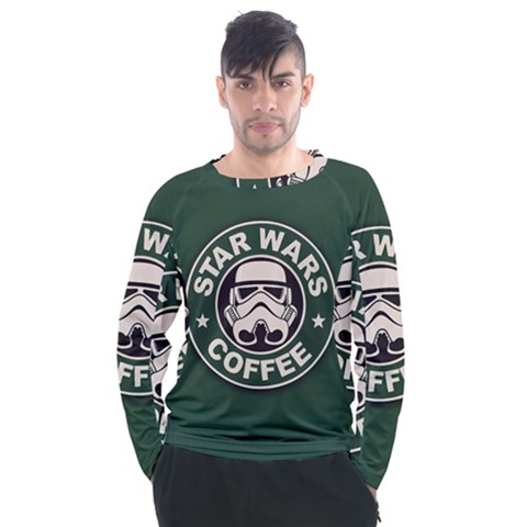 Stormtrooper Coffee Men s Long Sleeve Raglan T-shirt by Cendanart