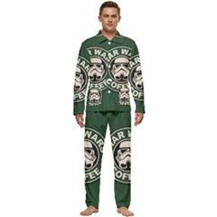 Stormtrooper Coffee Men s Long Sleeve Velvet Pocket Pajamas Set by Cendanart