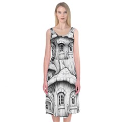 House Tree Fairy Midi Sleeveless Dress by Ndabl3x