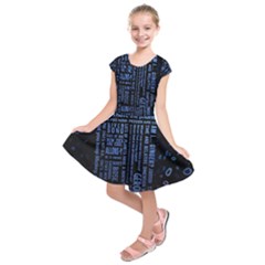 Doctor Who Tardis Kids  Short Sleeve Dress by Cendanart