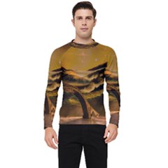 Bridge Of Regret Men s Long Sleeve Rash Guard by Cendanart