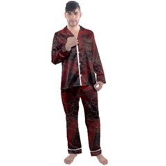 Mosaic Glass Glass Mosaic Colorful Men s Long Sleeve Satin Pajamas Set by Cendanart