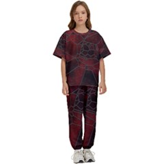 Mosaic Glass Glass Mosaic Colorful Kids  T-shirt And Pants Sports Set by Cendanart