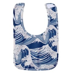 Japanese Wave Pattern Baby Bib by Cendanart