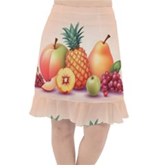 Fruit Pattern Apple Abstract Food Fishtail Chiffon Skirt by Proyonanggan