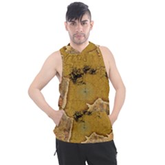 Vintage Map Of The World Continent Men s Sleeveless Hoodie by Proyonanggan