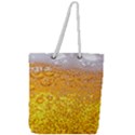 Liquid Bubble Drink Beer With Foam Texture Full Print Rope Handle Tote (Large) View1