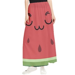 Watermelon Lock Love Maxi Chiffon Skirt by Cemarart