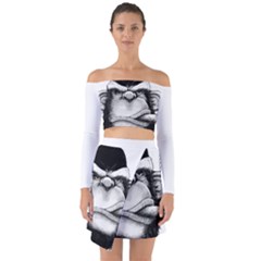 Png Houed Off Shoulder Top With Skirt Set by saad11