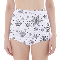 Snowflake-icon-vector-christmas-seamless-background-531ed32d02319f9f1bce1dc6587194eb High-waisted Bikini Bottoms by saad11