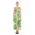 Green Pattern Retro Wallpaper Sleeveless Maxi Dress View1