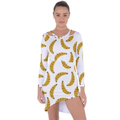 Banana Fruit Yellow Summer Asymmetric Cut-out Shift Dress by Mariart