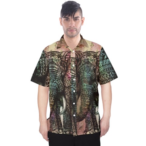 Tribal Elephant Men s Hawaii Shirt by Ndabl3x