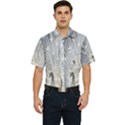 White Peacock Bird Men s Short Sleeve Pocket Shirt  View1