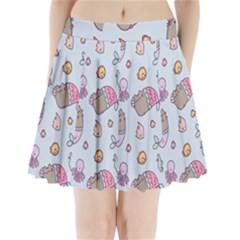 Pusheen Cat Cute Pleated Mini Skirt by Grandong