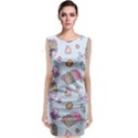 Pusheen Cat Cute Sleeveless Velvet Midi Dress View1