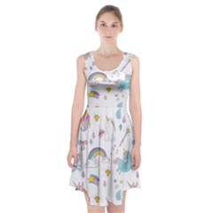 Unicorn Diamond Rainbow Shooting Star Racerback Midi Dress by Grandong