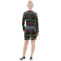 Kaleidoscopic Tropic Button Long Sleeve Dress View2