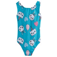 Cat Bunny Kids  Cut-out Back One Piece Swimsuit by Grandong