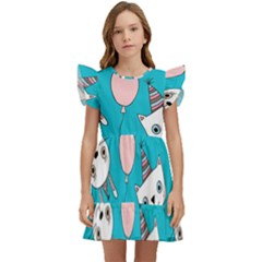 Cat Bunny Kids  Winged Sleeve Dress by Grandong