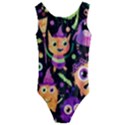 Fun Halloween Monsters Kids  Cut-Out Back One Piece Swimsuit View1